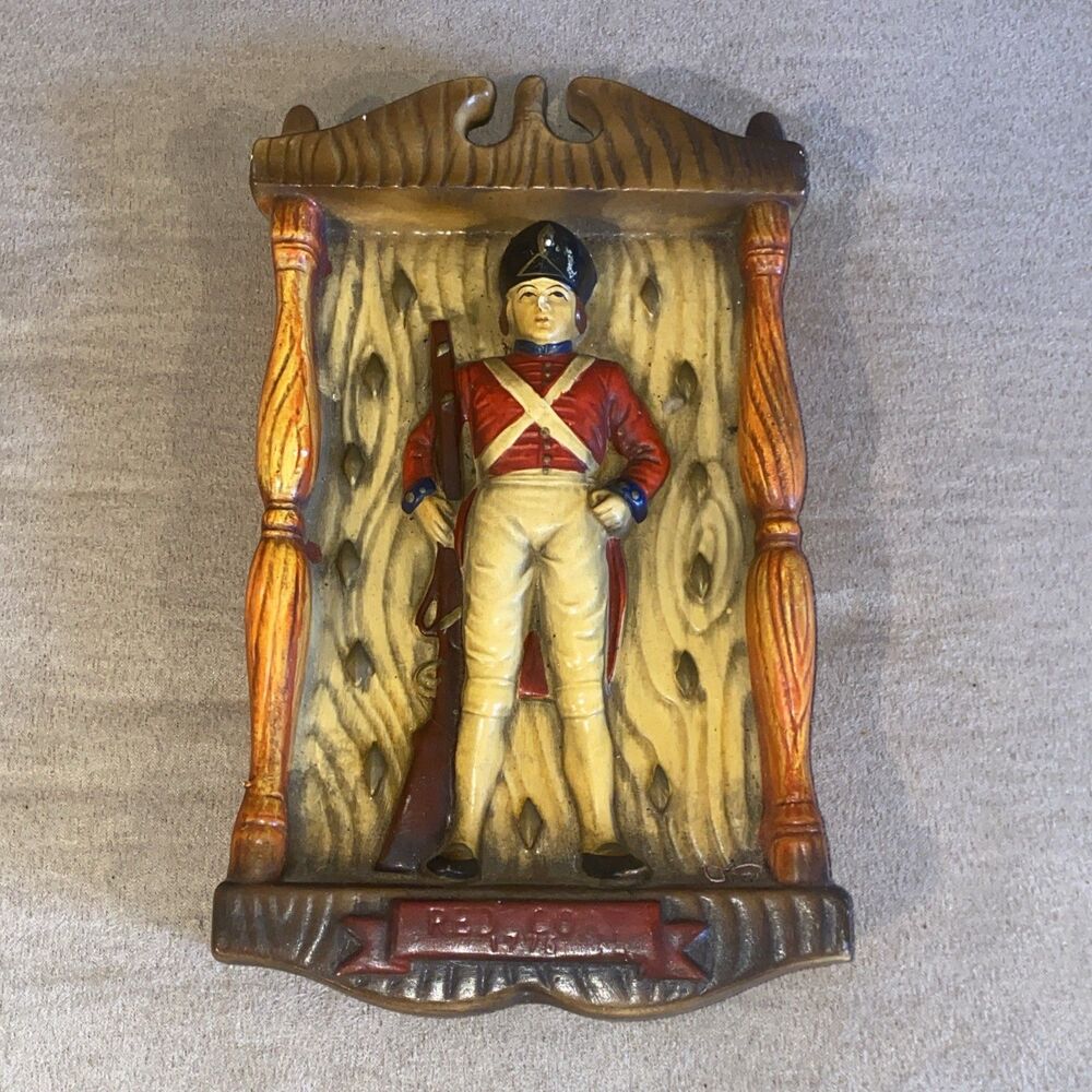 Vintage Rare RED COAT 1776 Wall Plaque by NAPCO